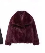 Winter Plush Coat Fashion Warm Thicken Fluffy Lapel